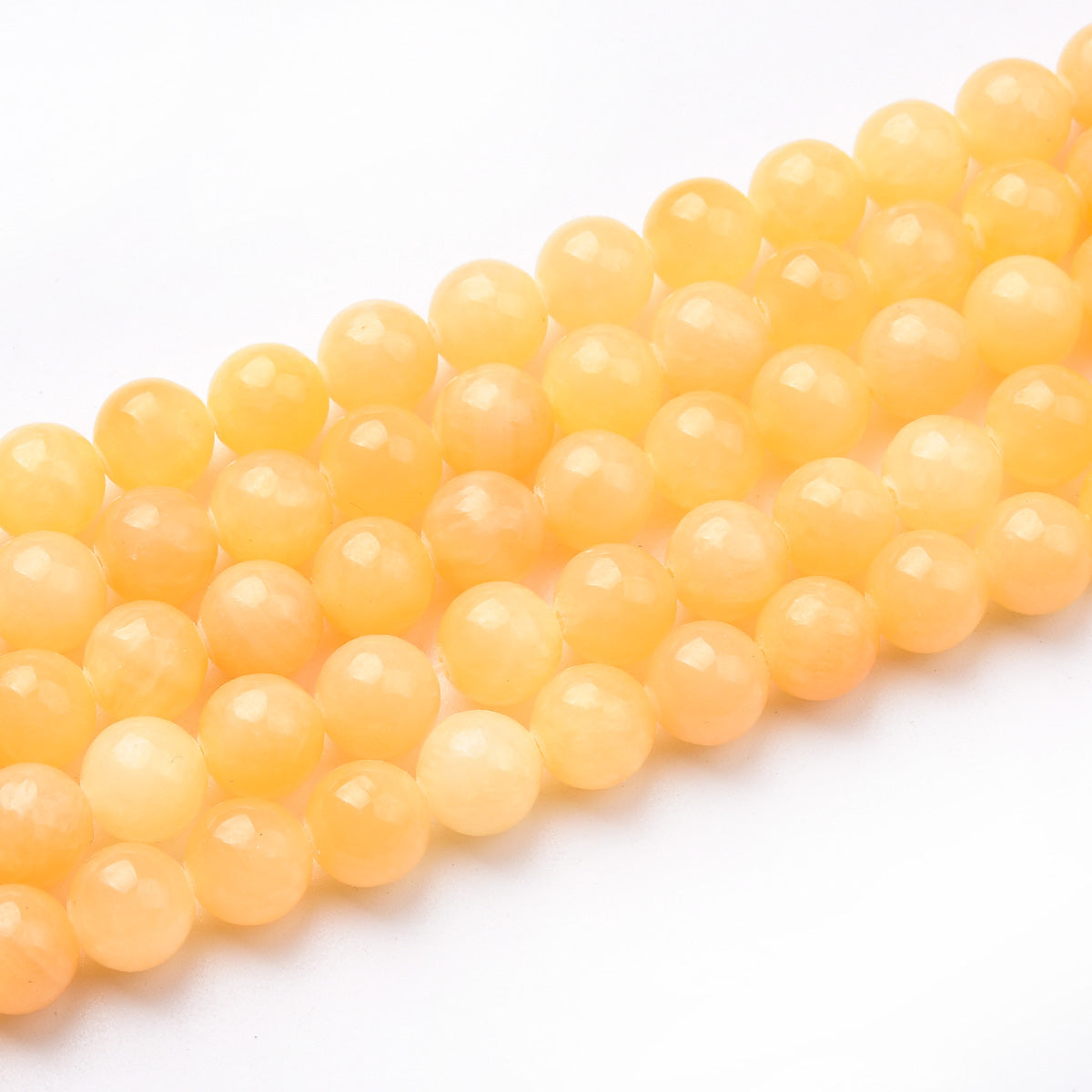 Natural Yellow Jade Beads Strand (Dyed)