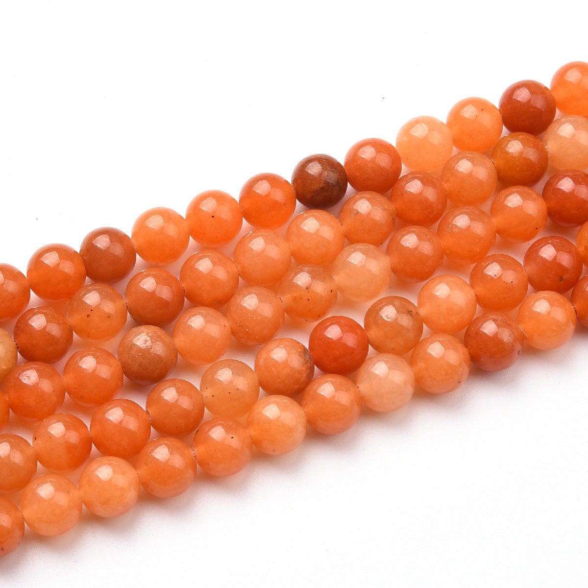 Red Aventurine Beads Strand (Dyed)