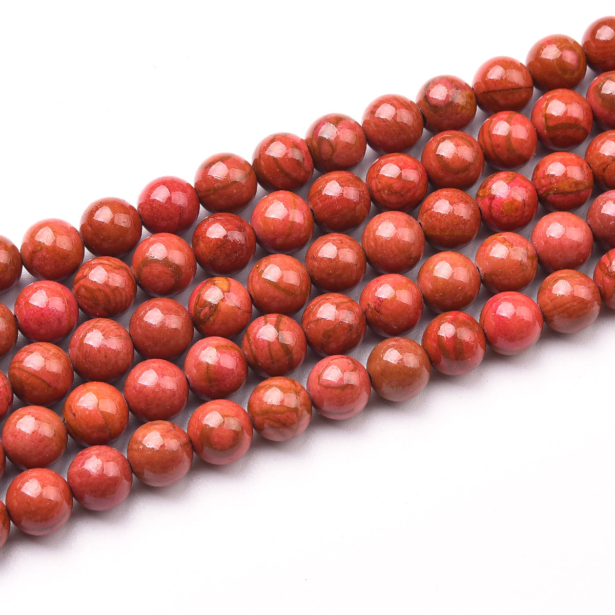 Red Jasper Beads Strand (Dyed)