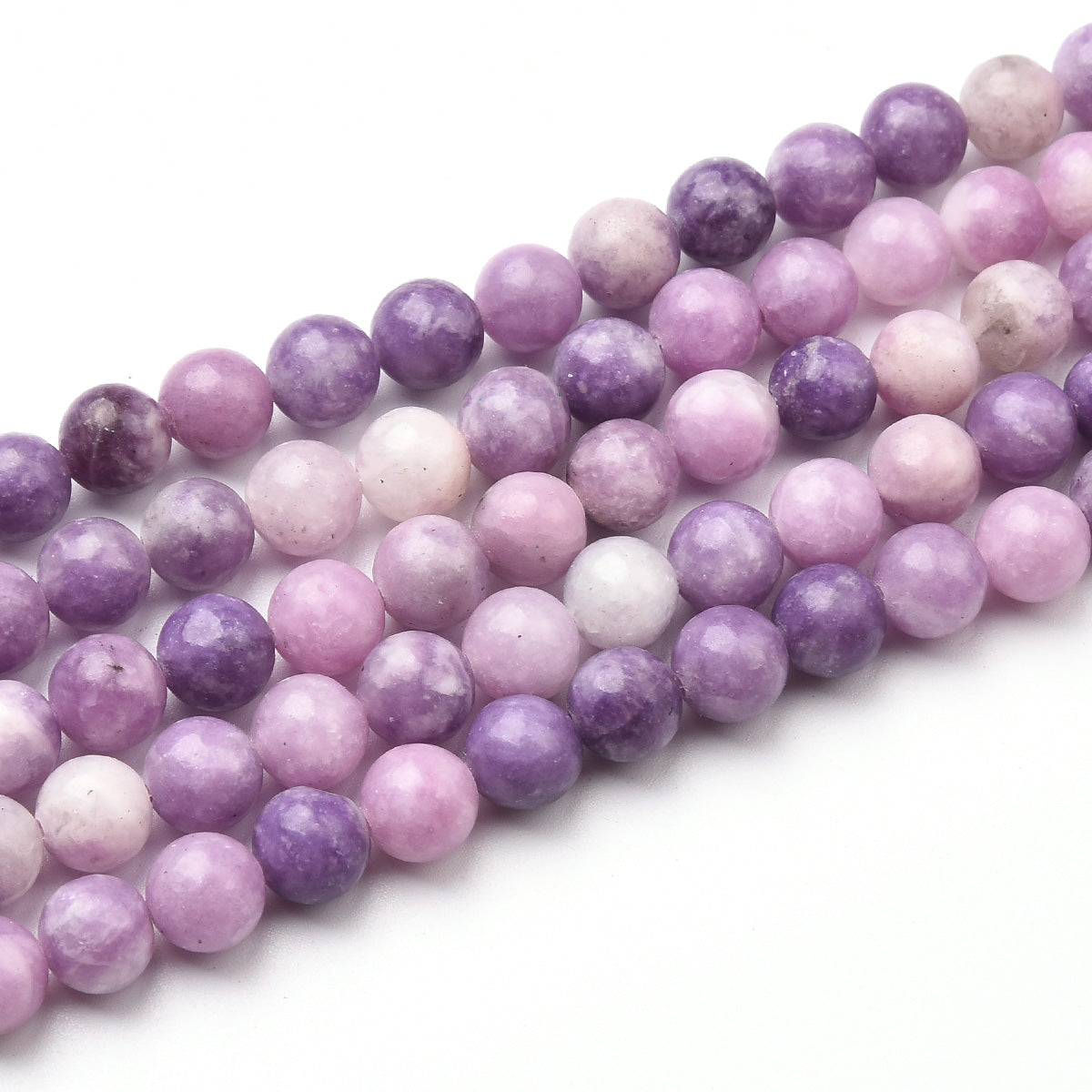 Purple / White Phosphosiderite Beads Strand (Dyed)