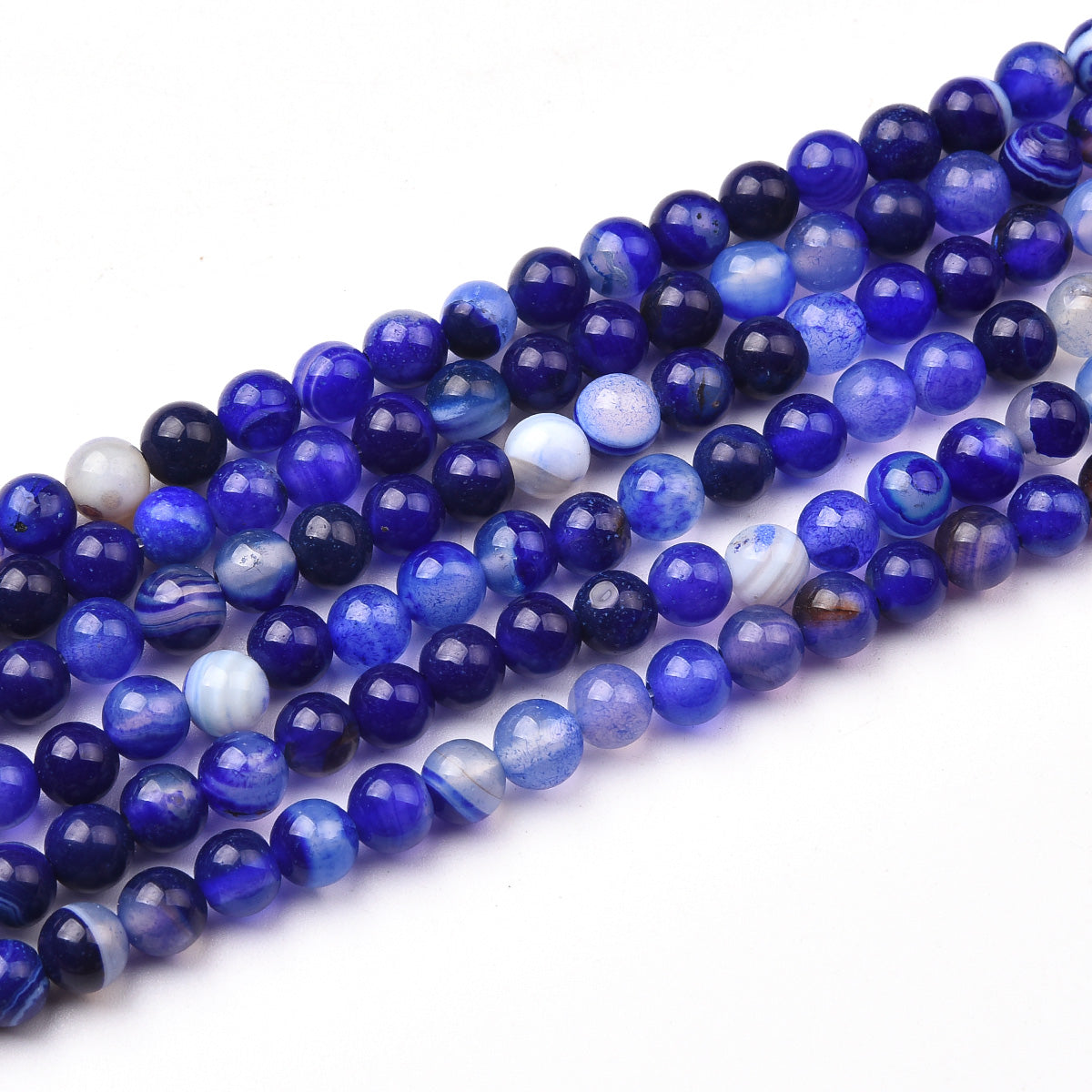 Blue Lace Agate Beads Strand (Dyed)