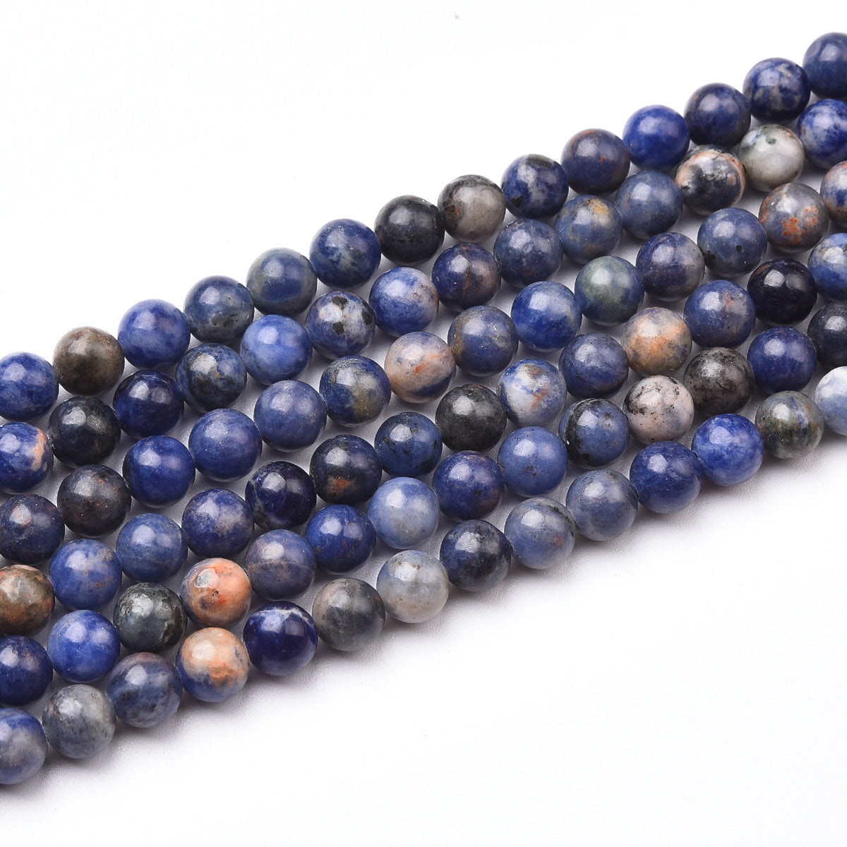 Blue / Brown /Black Sodalite Beads Strand (Dyed)