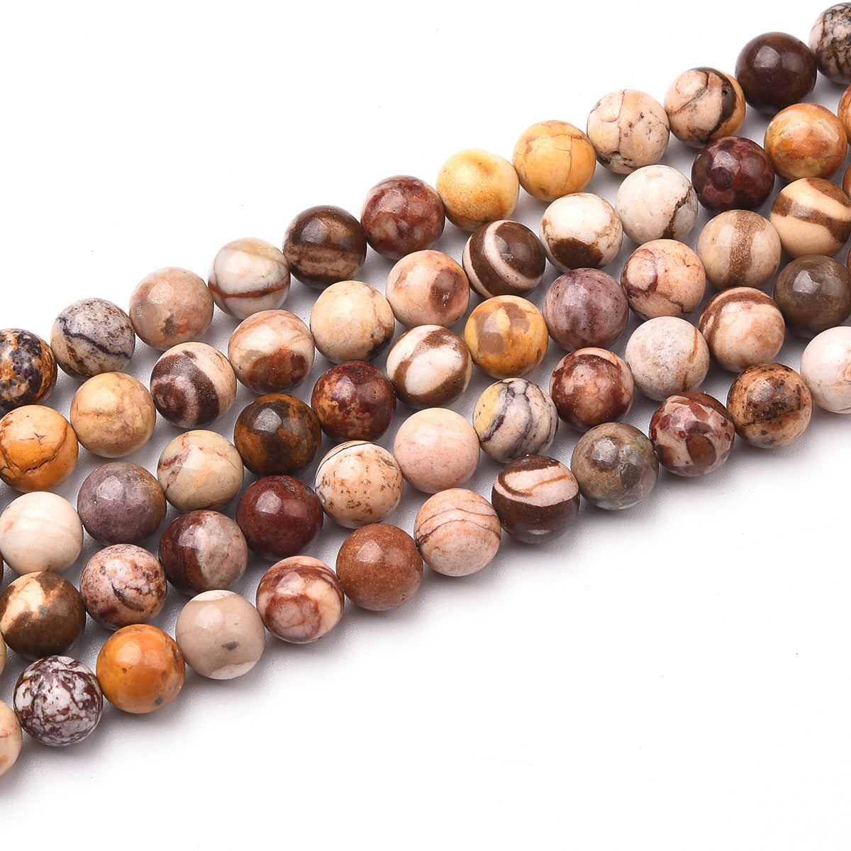 Brown Zebra Jasper Beads Strand (Dyed)