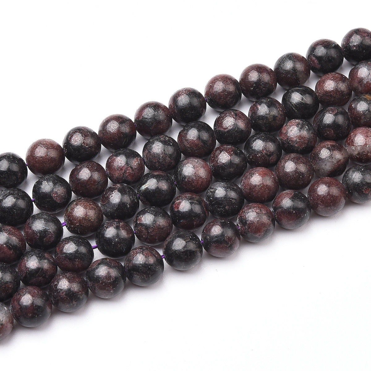 Black /  Honey Brown Garnet Beads Strand (Dyed)