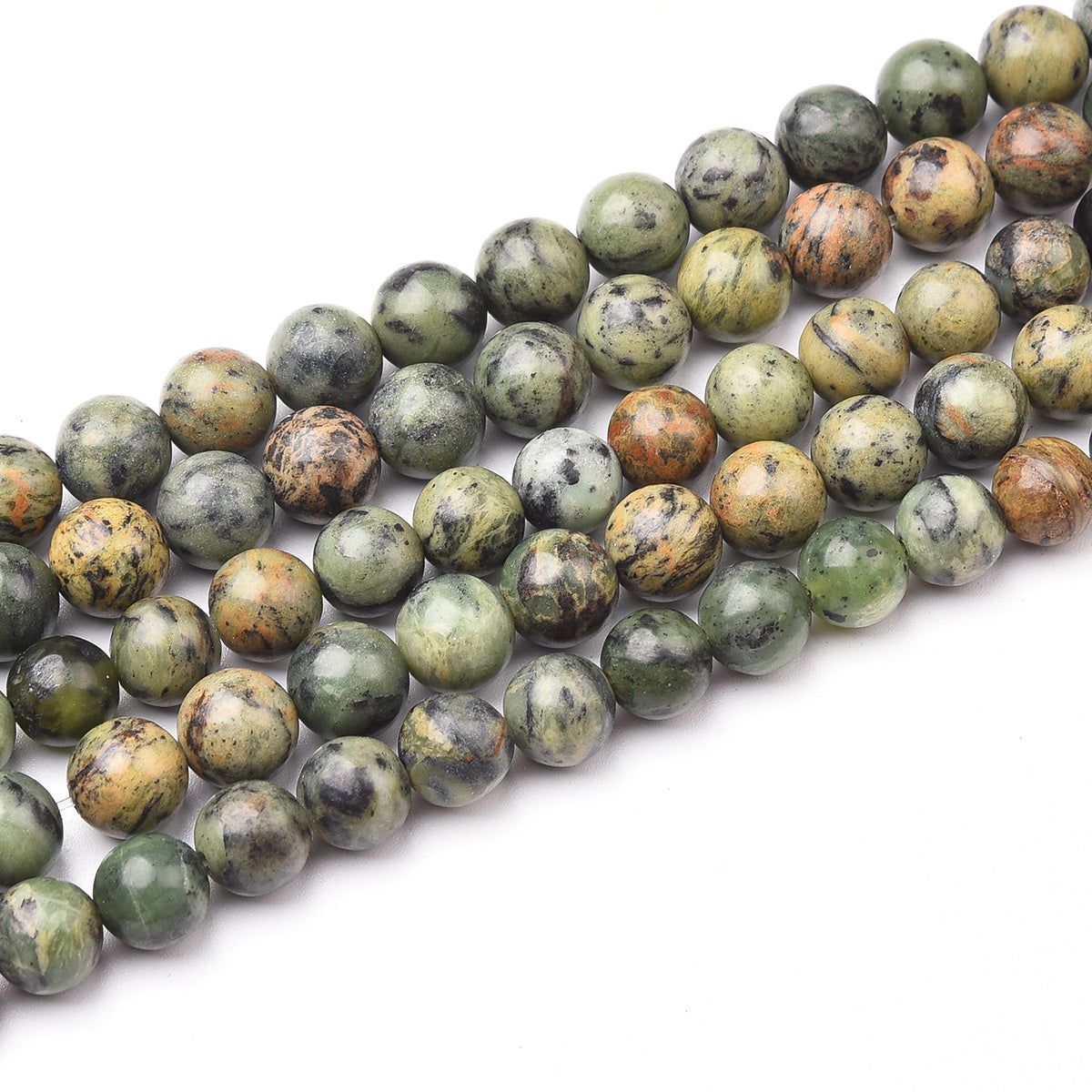 Black Moss Opal Beads Strand (Dyed)