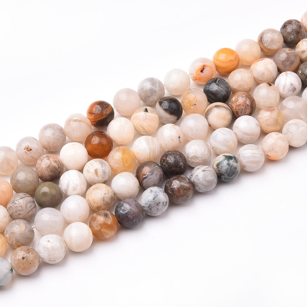 Bamboo Leaf Jasper Beads Strand (Dyed)