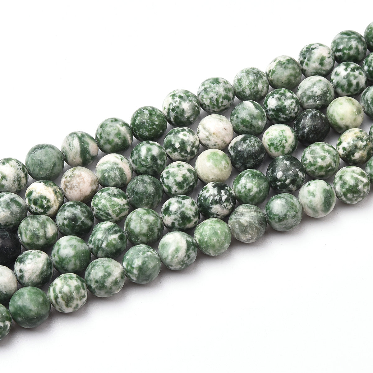 Green Spot Jasper Beads Strand (Dyed)