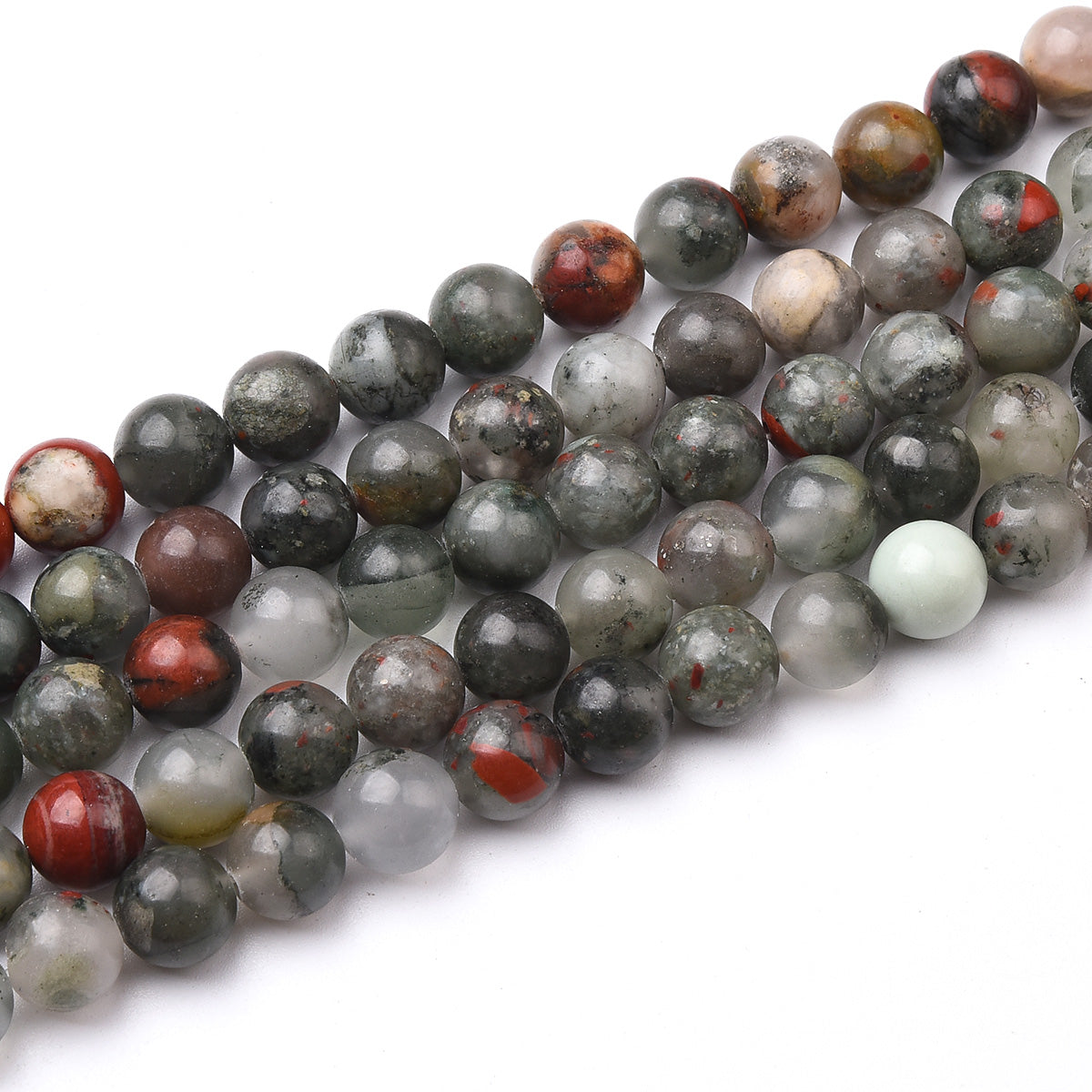 African Bloodstone Beads Strand (Dyed)