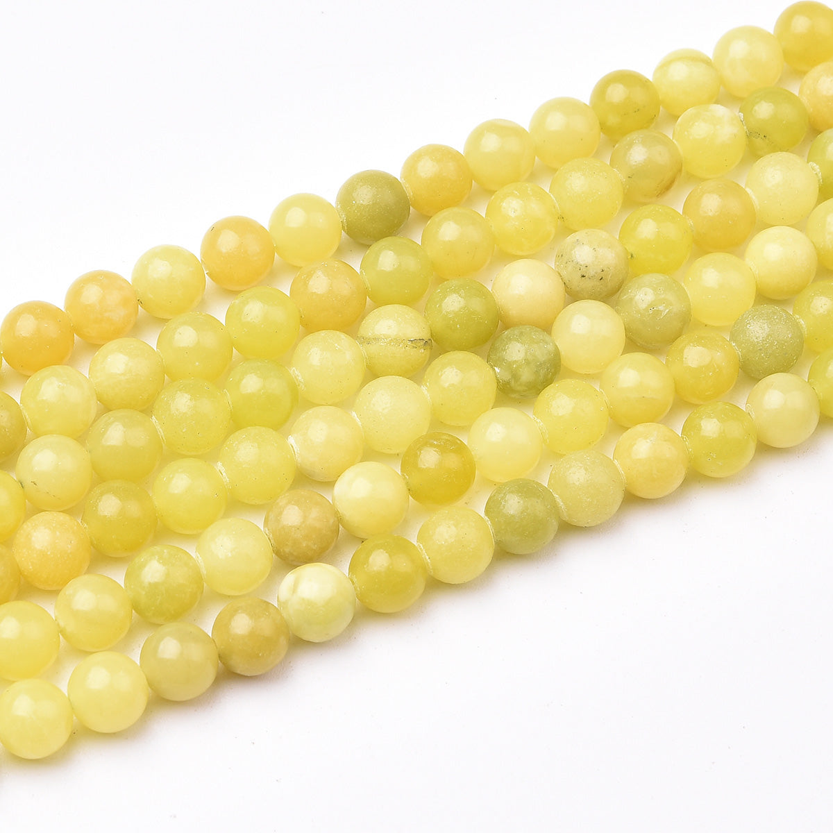 Yellow Lemon Jade Beads Strand (Dyed)