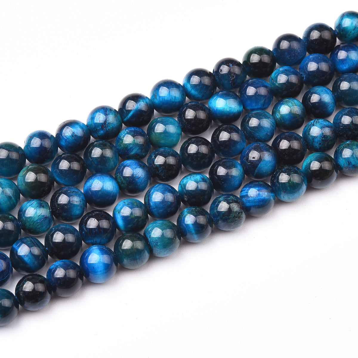 Dyed Blue Tiger Eye Beads Strand (Dyed)