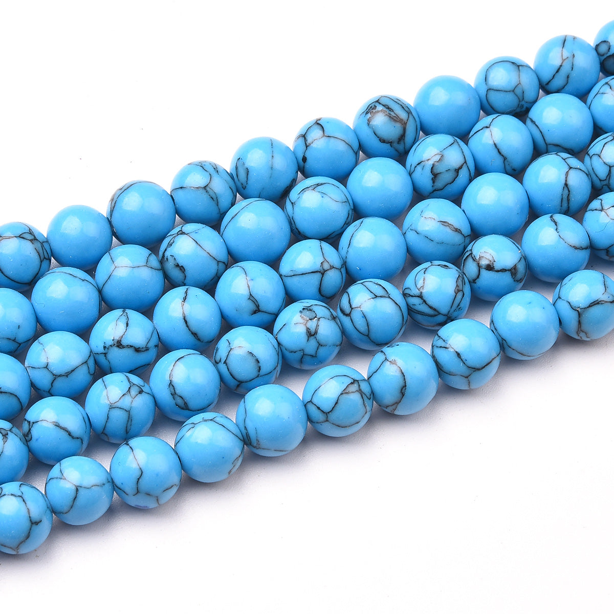 Blue Synthetic Turquoise Beads Strand (Dyed)