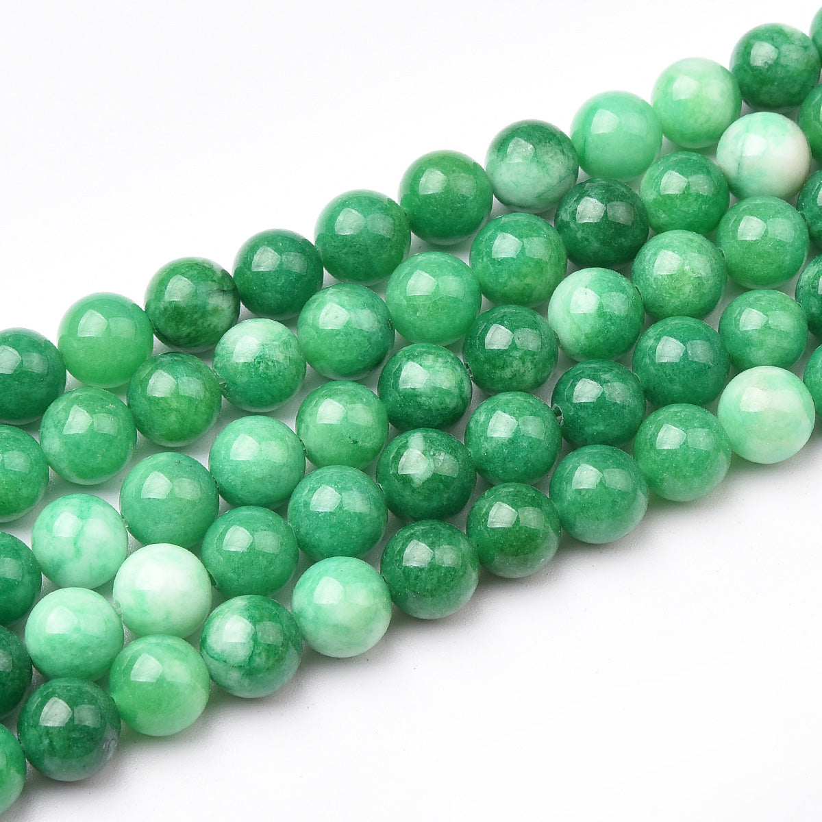 Dyed Green Jade Beads Strand (Dyed)