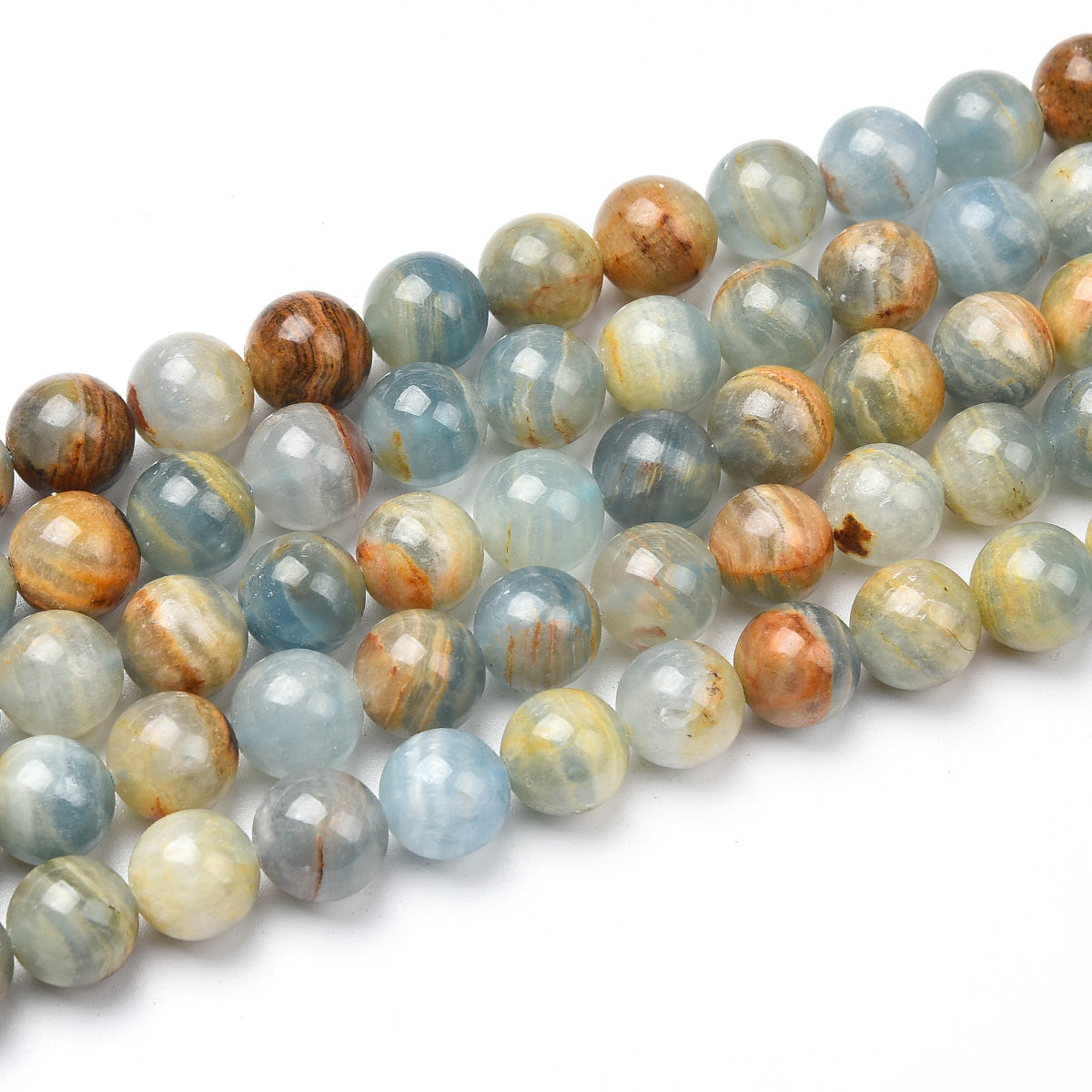 Blue Calcite Beads Strand