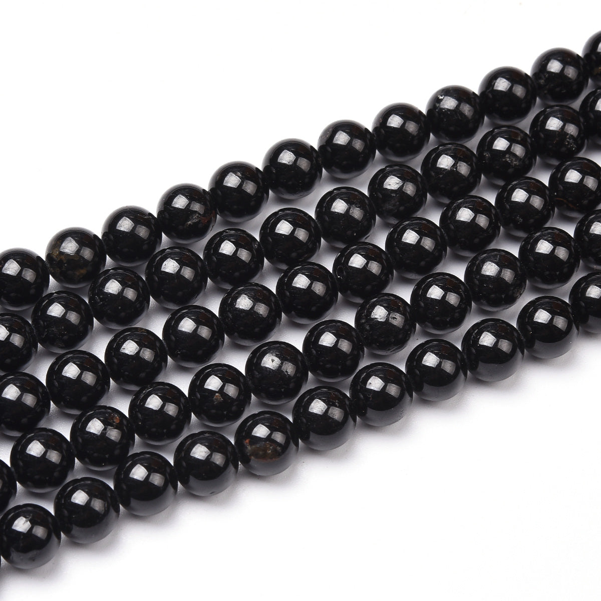 Black Tourmaline Beads Strand