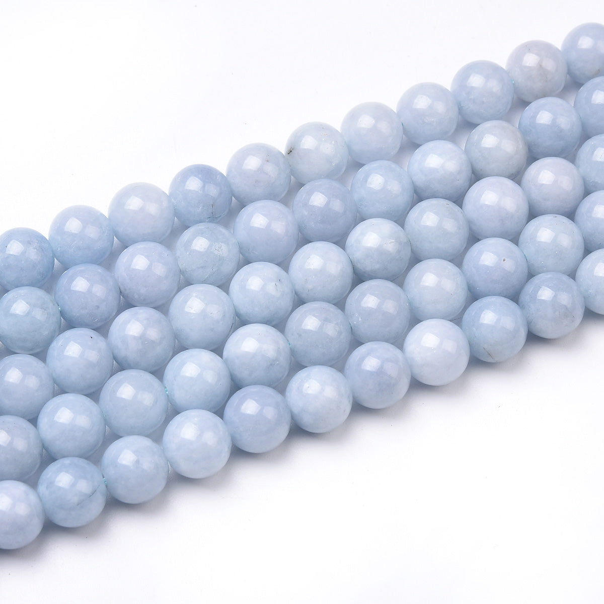 Blue Aquamarine Beads Strand