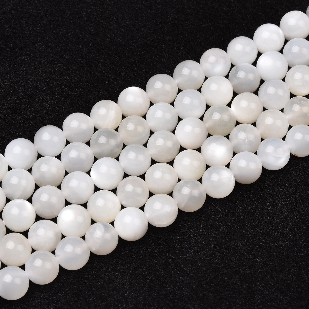 White Moonstone Beads Strand