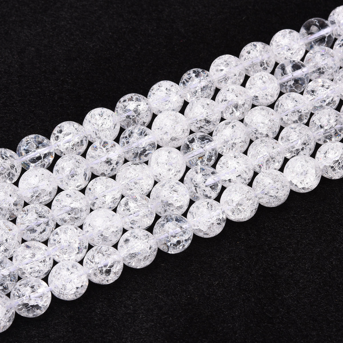 White Crystal Beads Strand