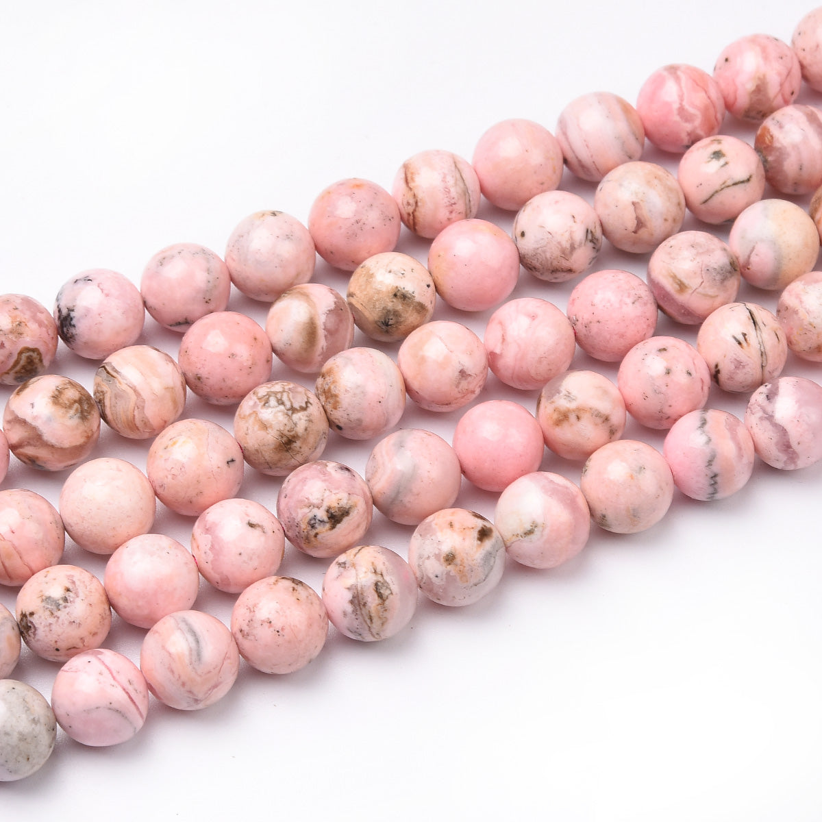 Pink Rhodonite Beads Strand