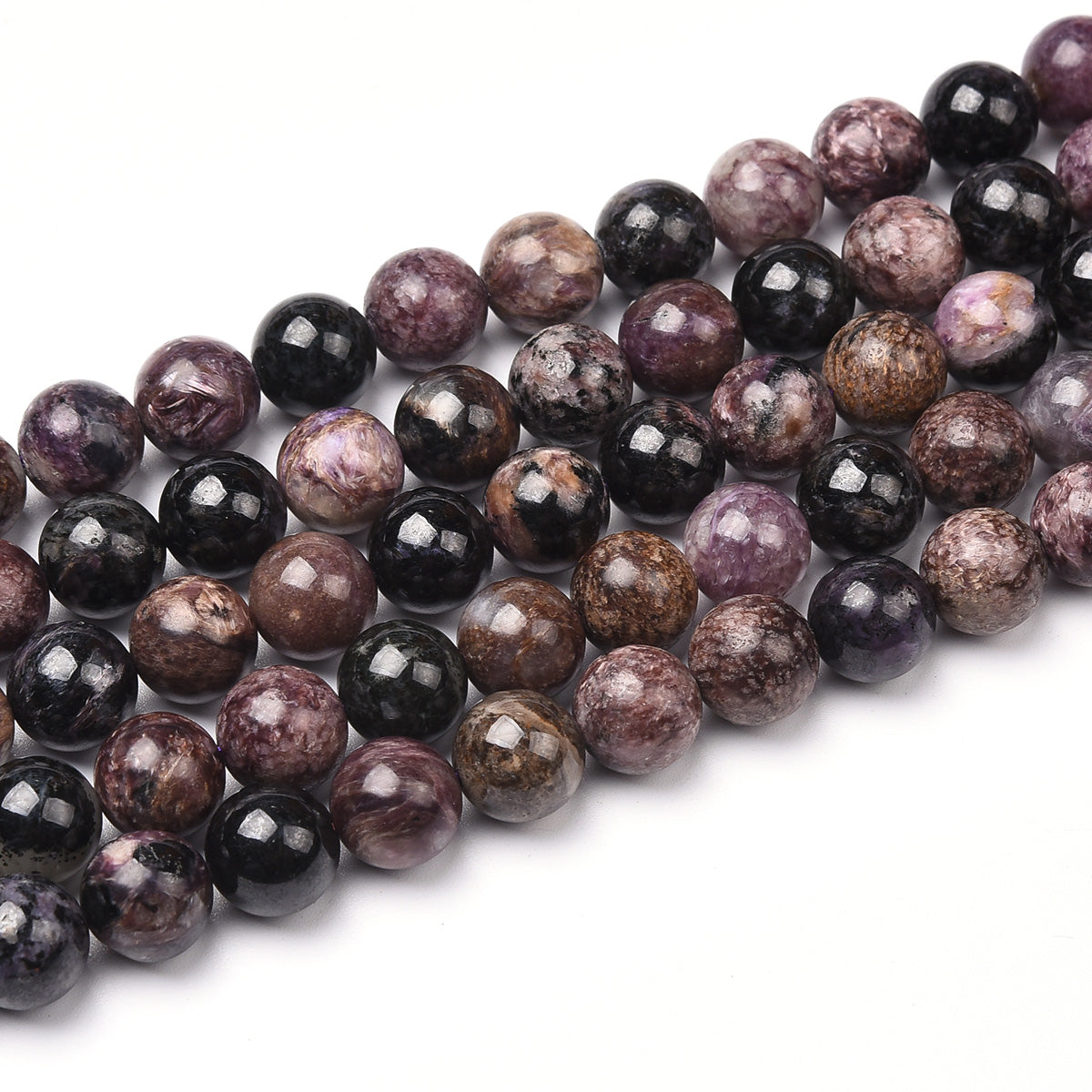 Black Charoite Beads Strand