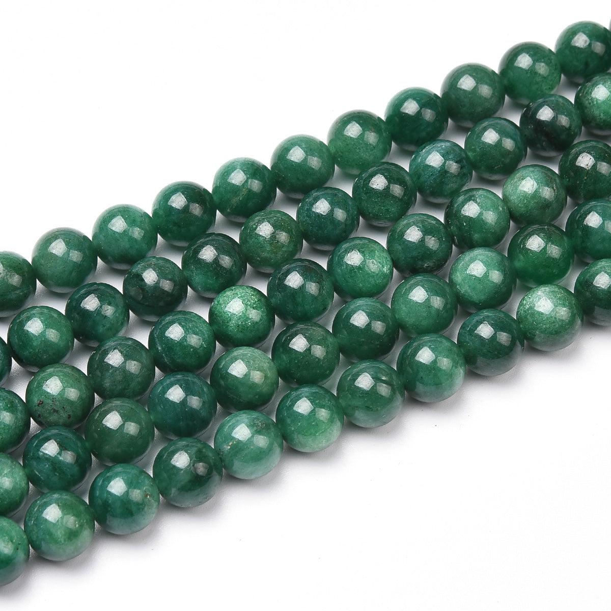 Green Mica Stone Beads Strand