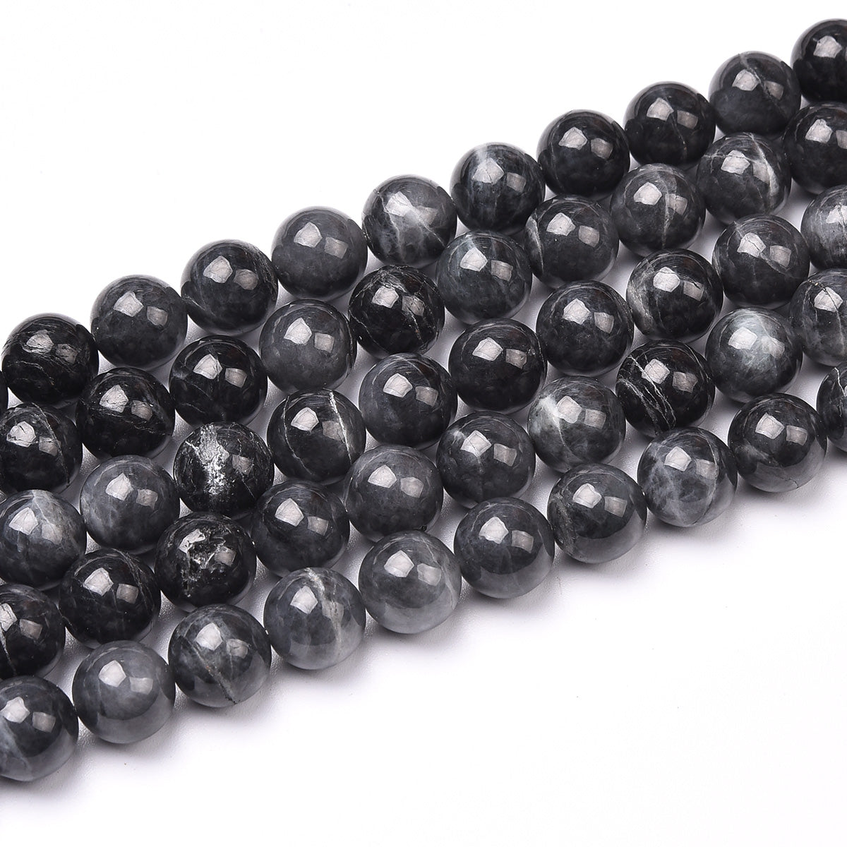 Black Jade Beads Strand