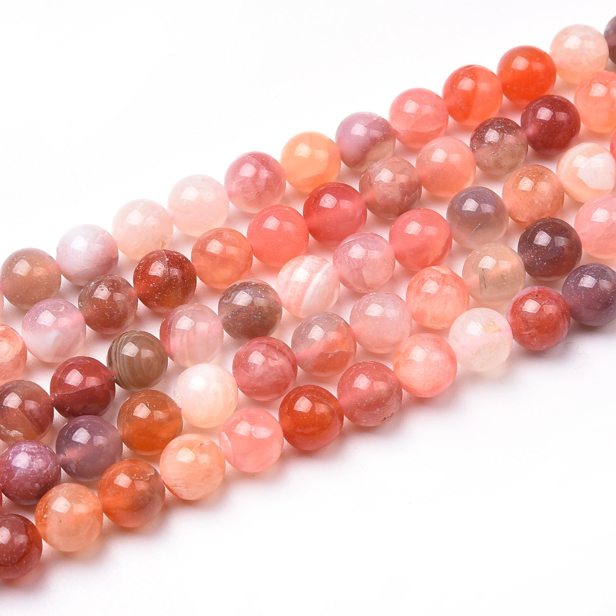 Red Botswana Agate Beads Strand