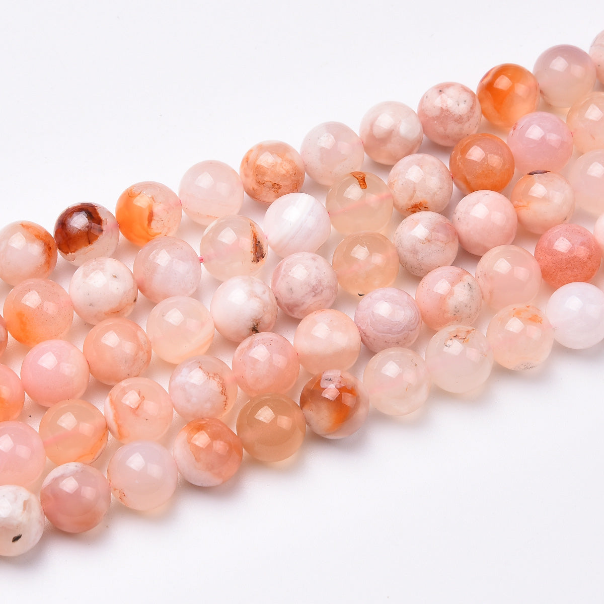 Pink Cherry Agate Beads Strand