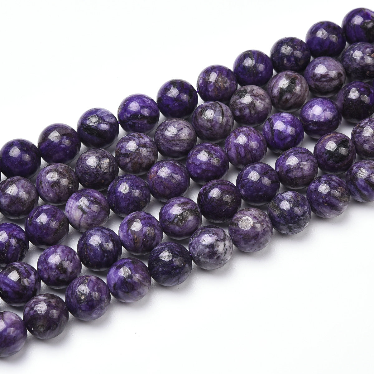 Dark Purple Charoite Beads Strand