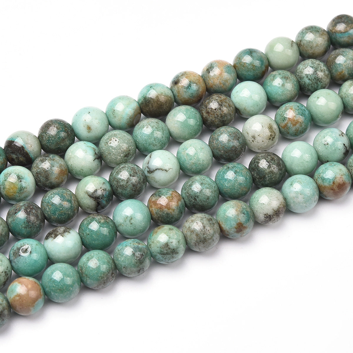 Light Green Turquoise Agate Beads Strand