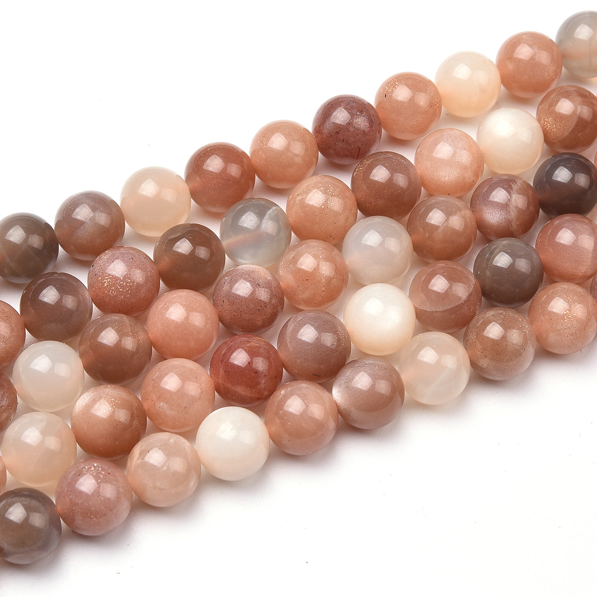 Moonstone Beads Strand (Multicolor)