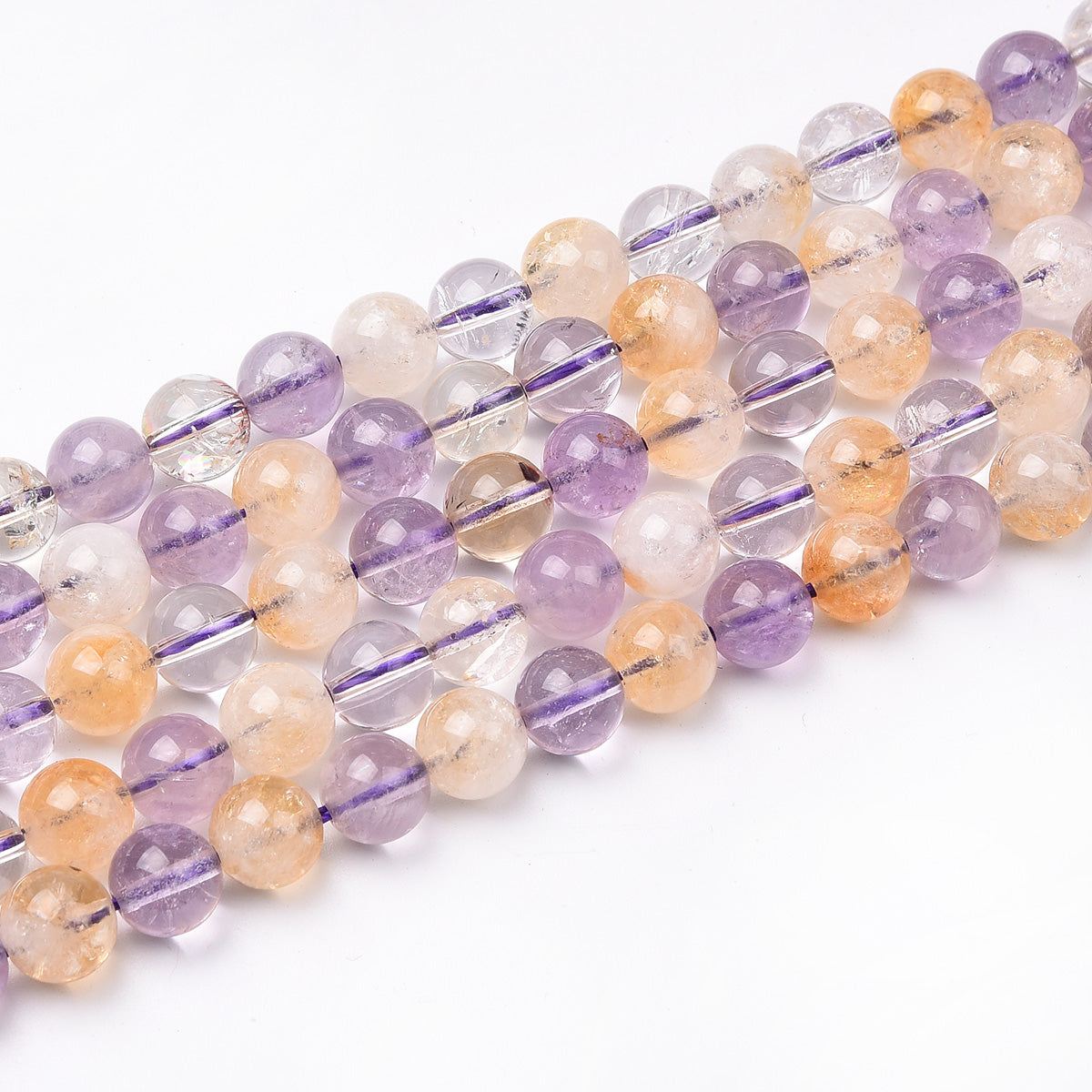 Purple / Yellow Ametrine Beads Strand