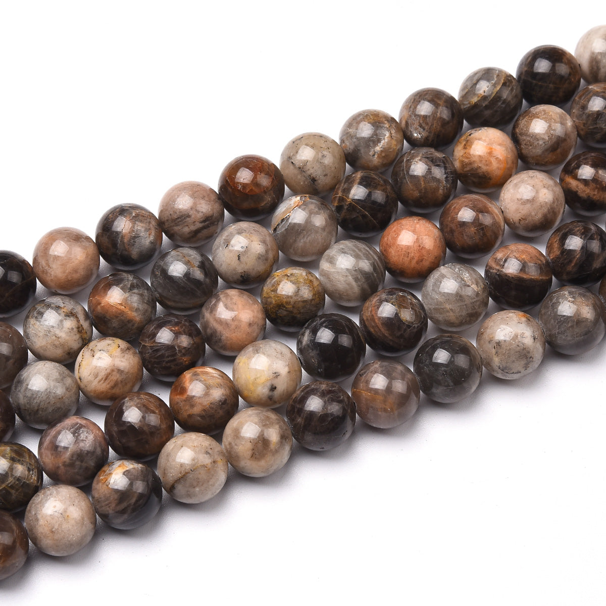 Black Moonstone Beads Strand