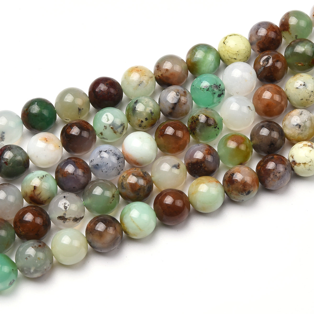 Green / Yellow Chrysoprase Beads Strand