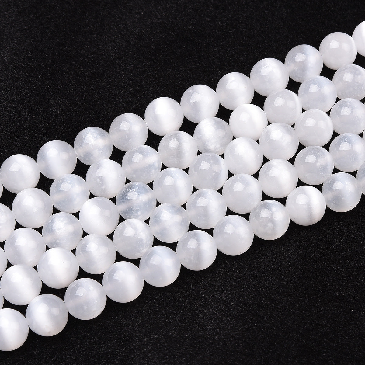 White Calcite Beads Strand