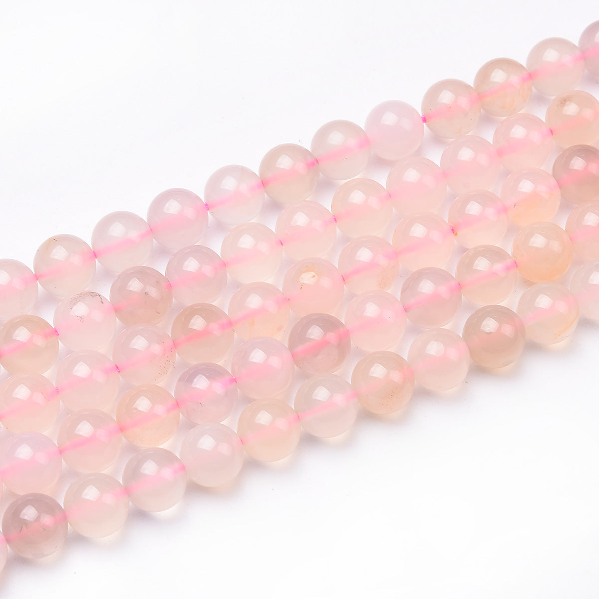 Pink Chalcedony Beads Strand