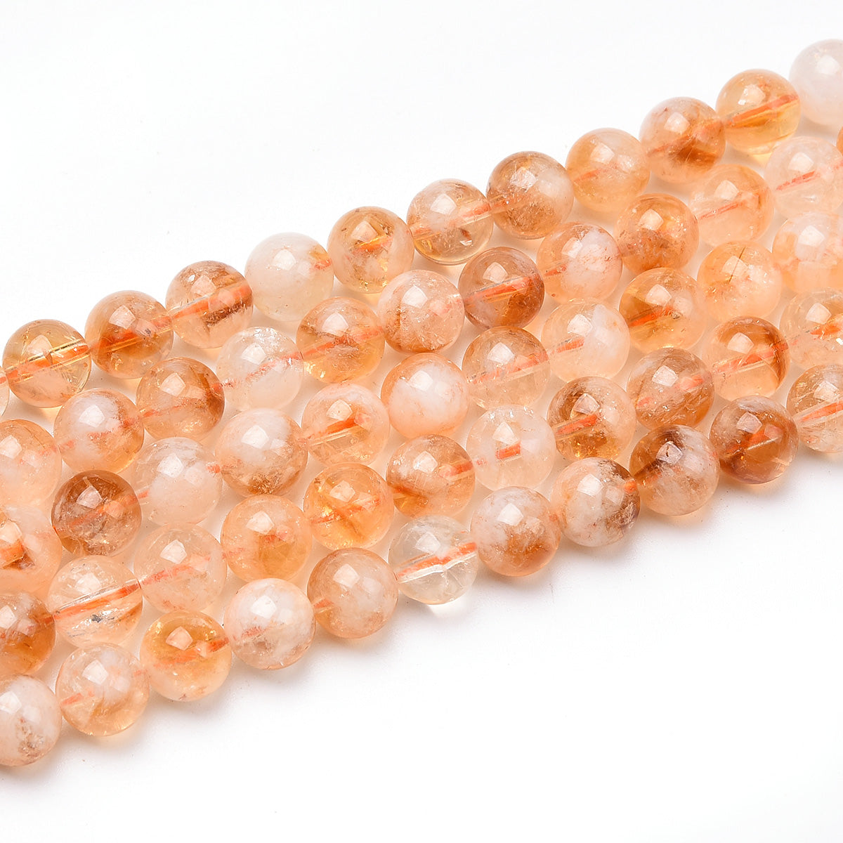 Yellow Citrine Spot Beads Strand