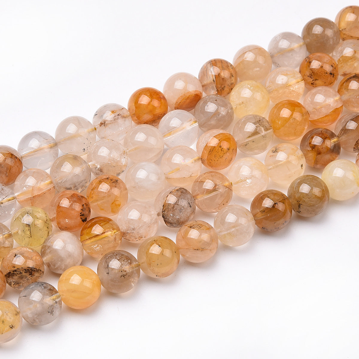 Orange Crystal Beads Strand