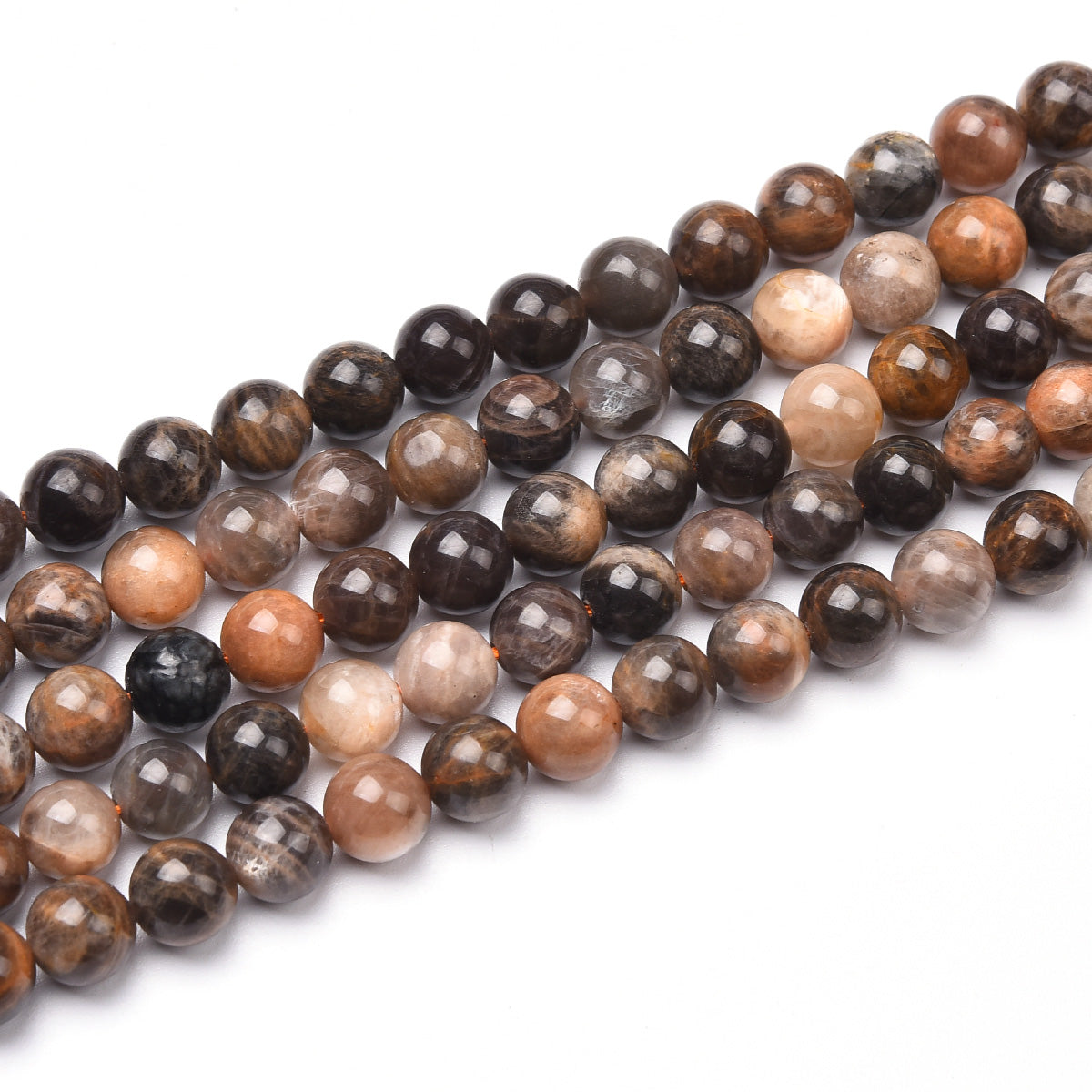 Black Moonstone Beads Strand