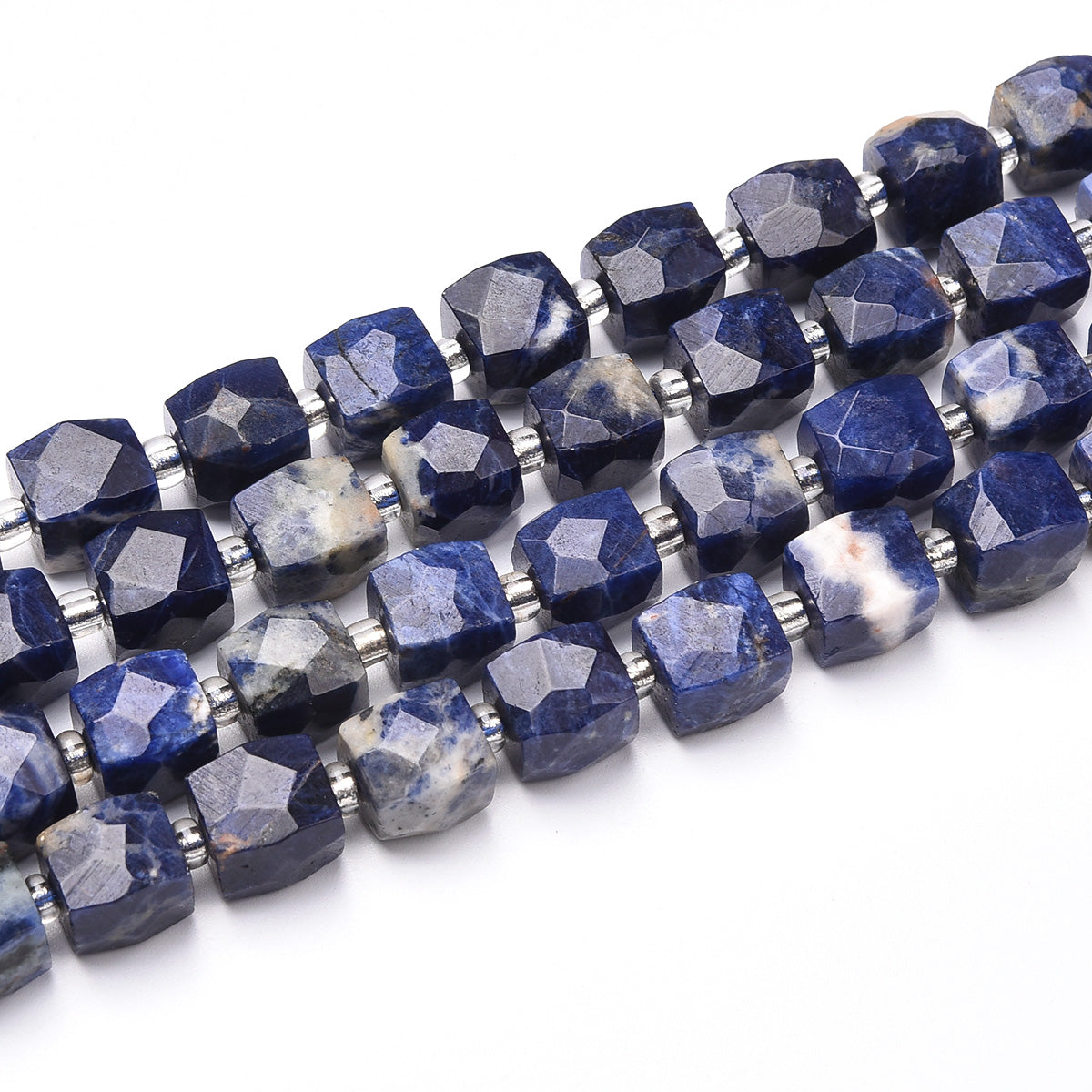 Blue / Black Sodalite Beads Strand