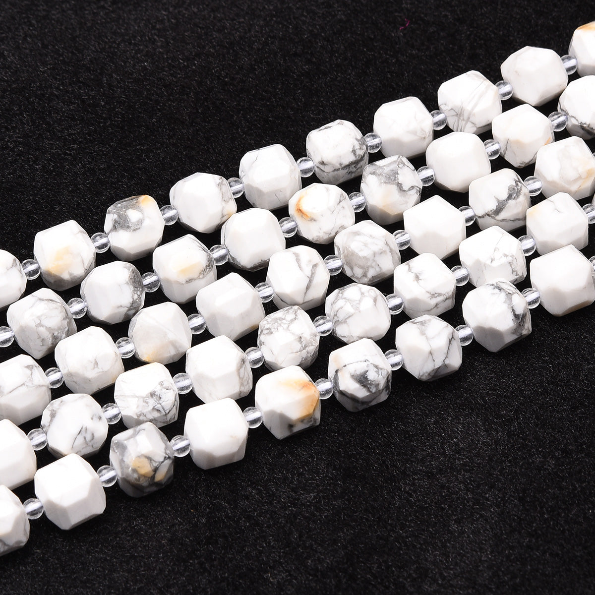 White Howlite Beads Strand