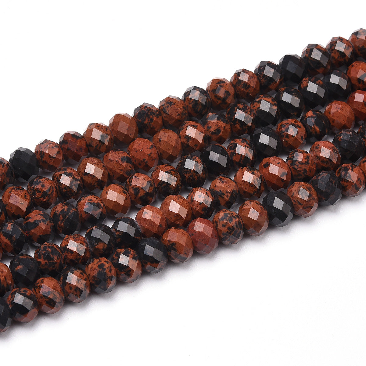 Natural Mahogany Obsidian Beads Strand