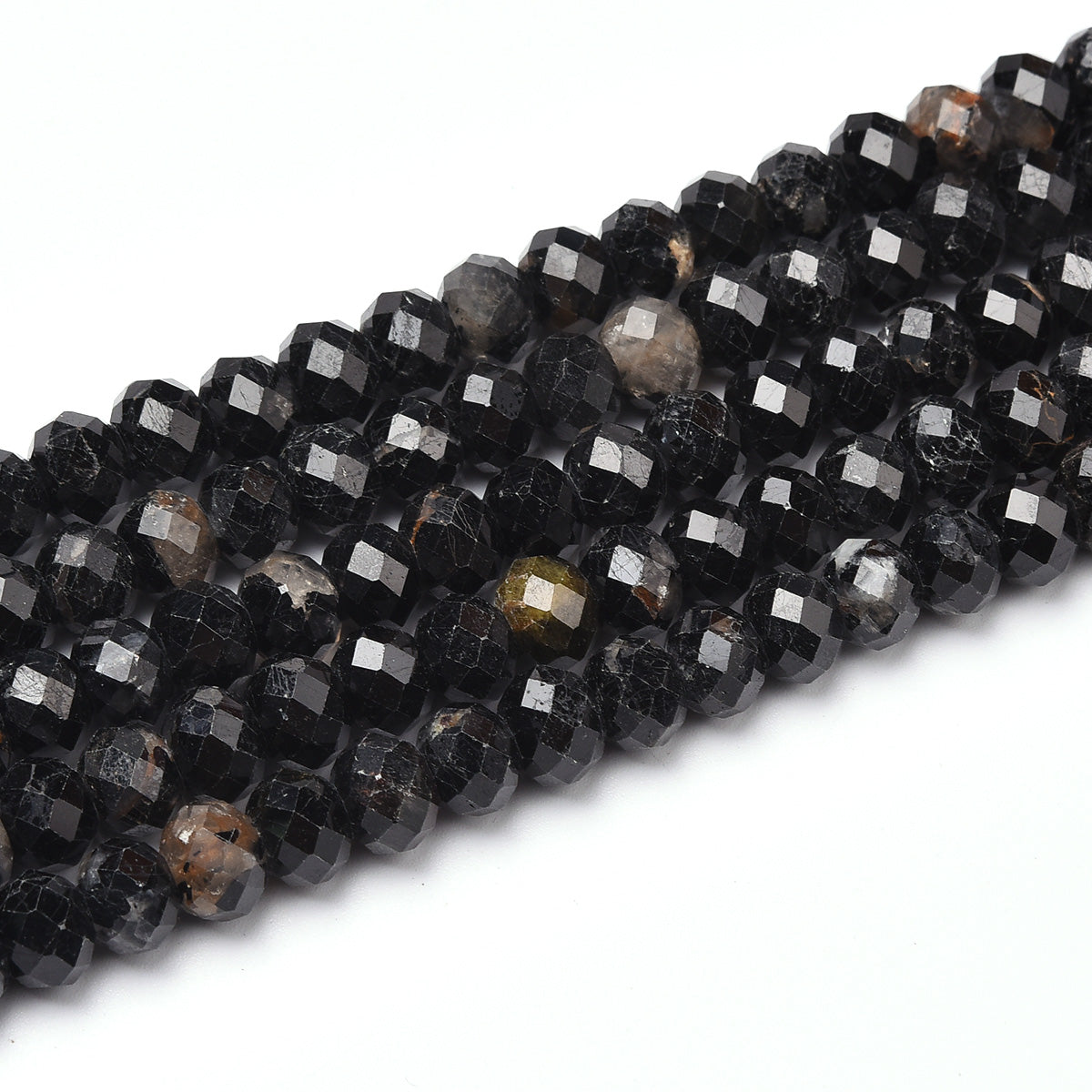 Black Tourmaline Beads Strand