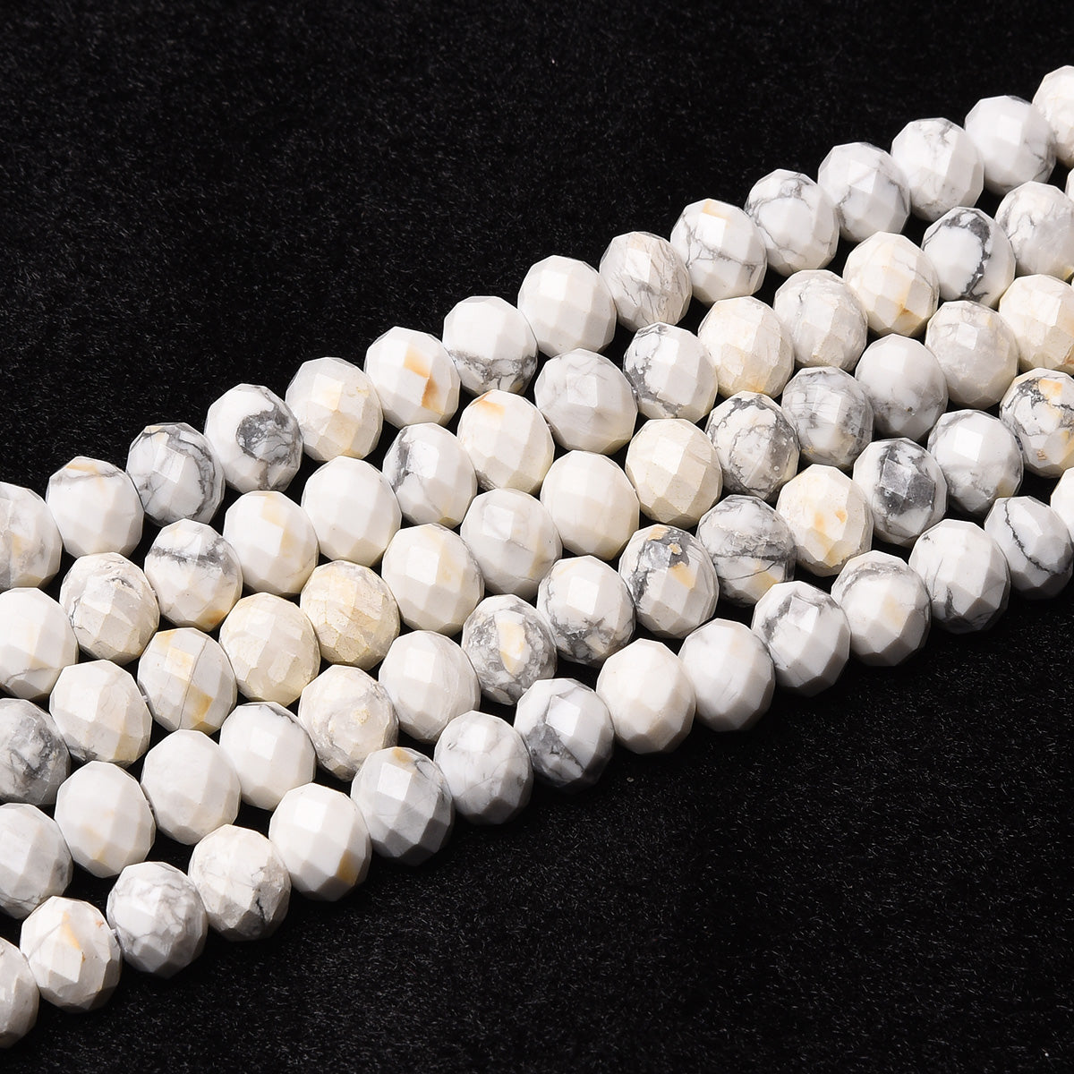 White Howlite Beads Strand