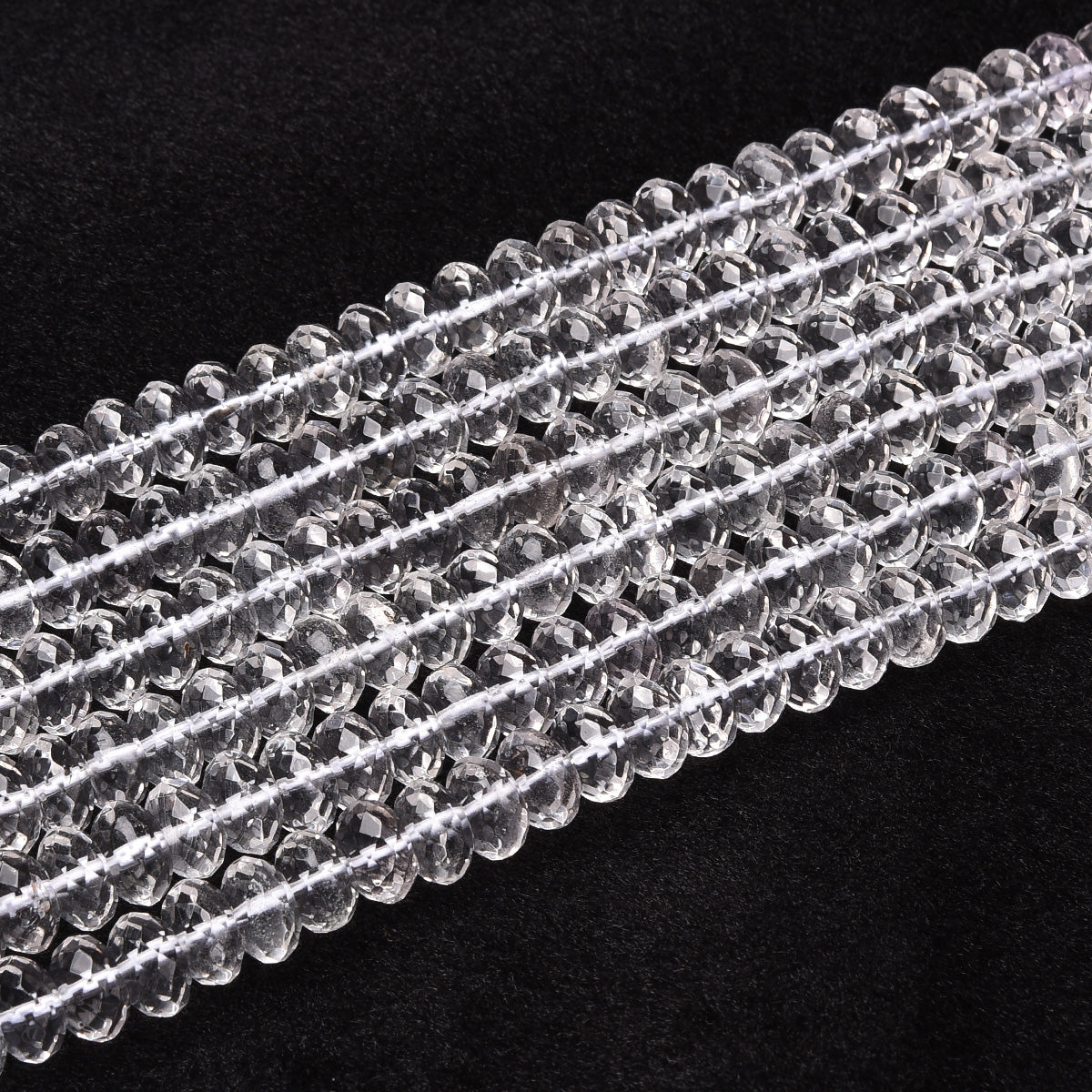 White Crystal Beads Strand