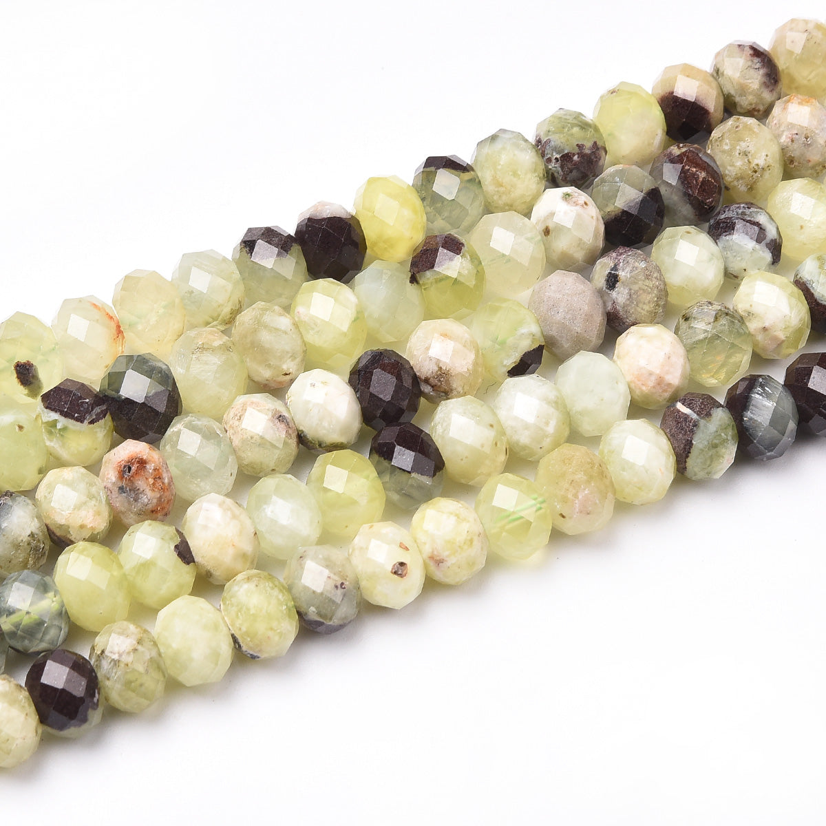 Green / Black Jade Beads Strand