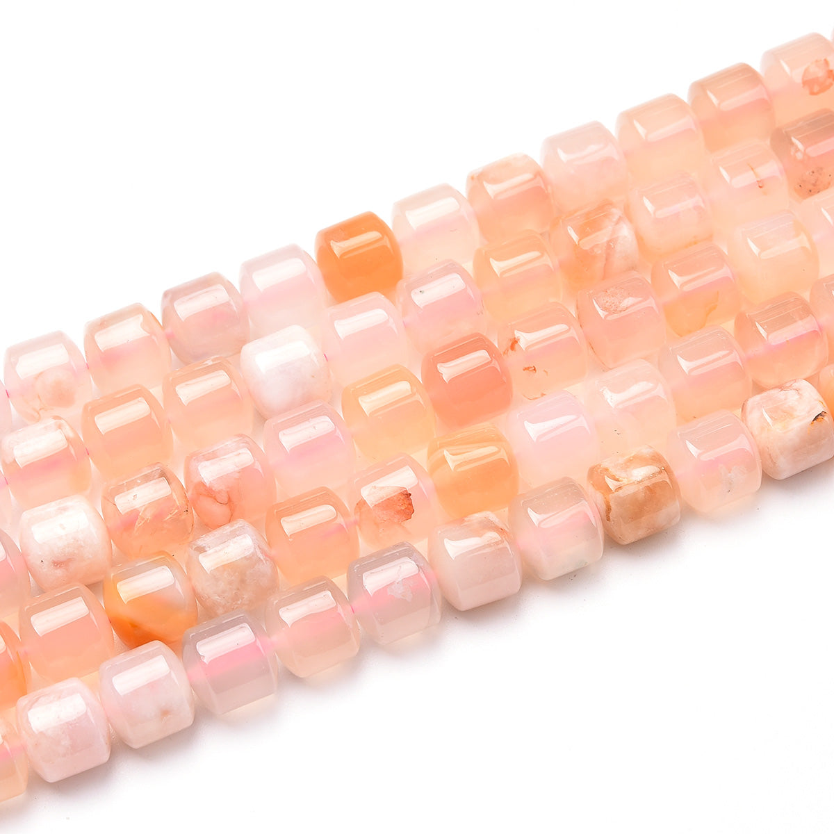 Pink Cherry Agate  Beads Strand