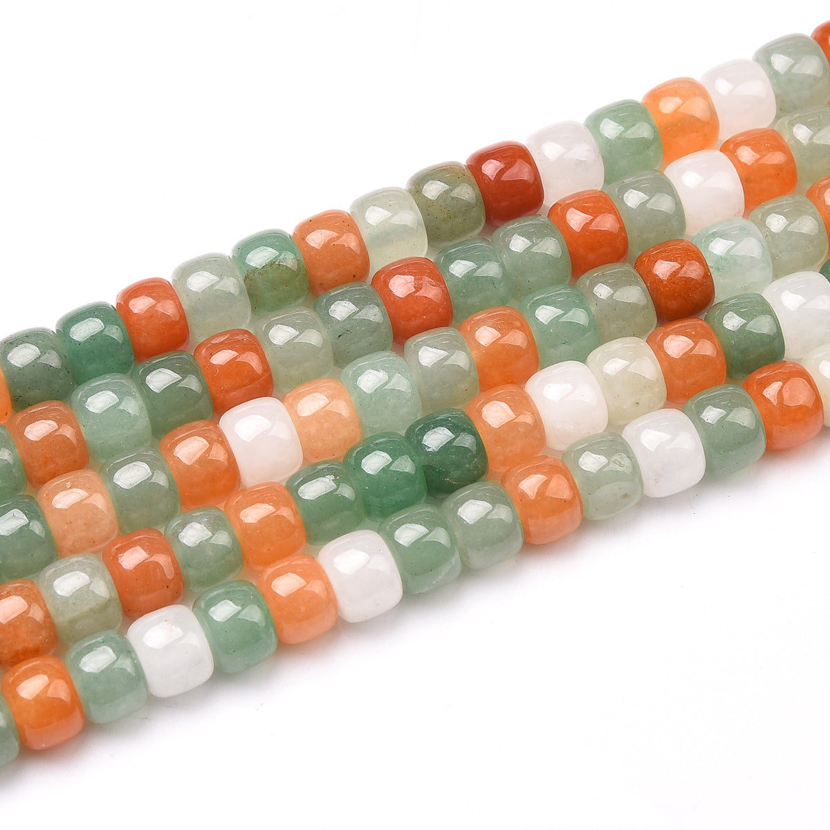 Multicolor Jade Beads Strand