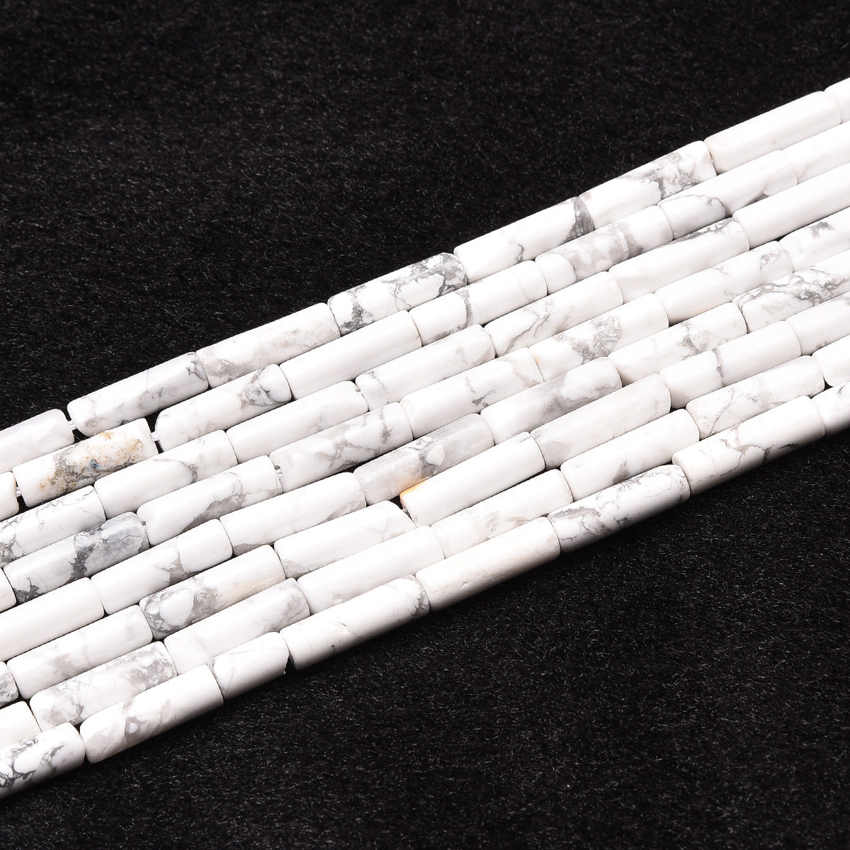 White Howlite Beads Strand